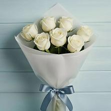 Букет 7 Белых роз Эдлесс Лав #REPLACE_PRED# Славянке