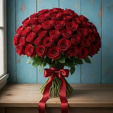 Букет Красные розы Блэк Меджик в Славянке