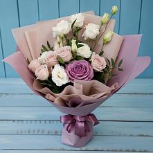Букет цветов из:  Розы и Лизиантусы в Славянке