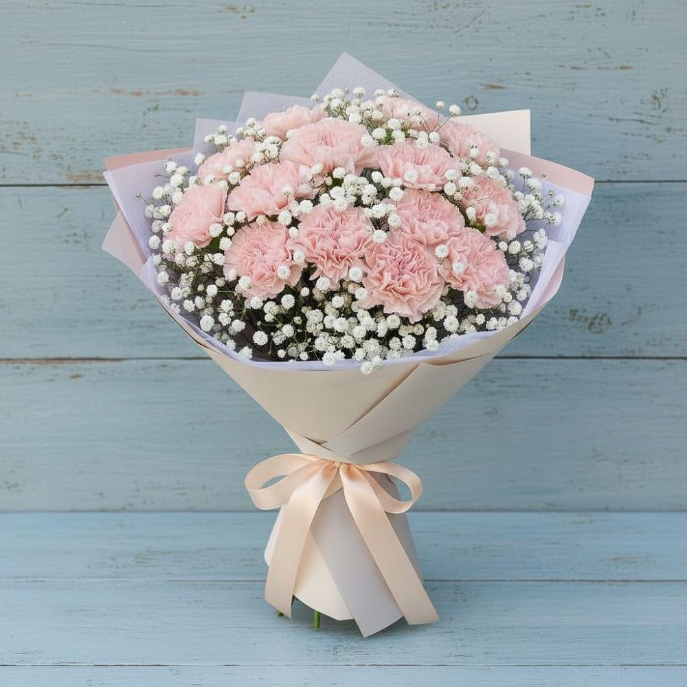 Букет цветов из: Гвоздики в Славянке