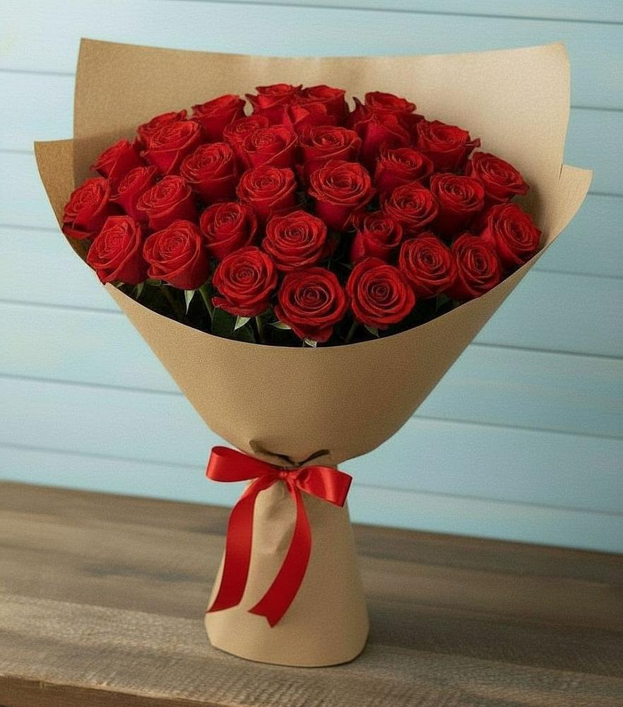 Букет Красные розы Милано в Славянке
