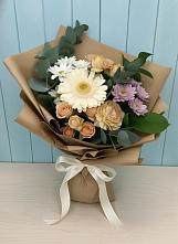 Букет цветов из:  Герберы и Хризантемы в Славянке