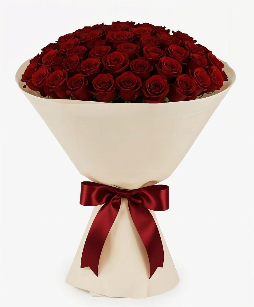 Букет 101 Бордовая роза Блэк Бакарра в Славянке