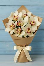 Букет цветов из:  Орхидеи и Розы в Славянке