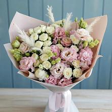 Букет цветов из:  Альстромерии и Розы в Славянке